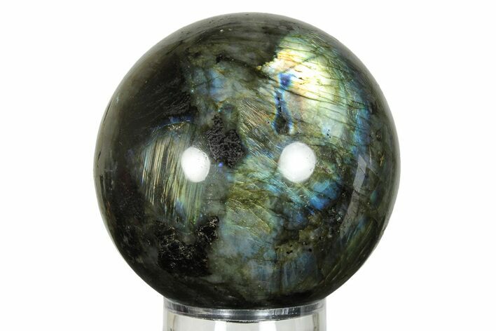 Flashy, Polished Labradorite Sphere - Great Color Play #227304